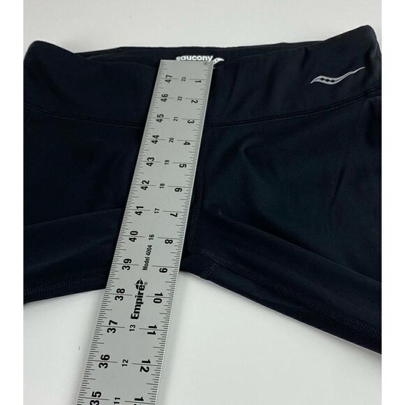 Saucony Running Tight Leggings Womens Small Black Polka Dot Bottom BJ0453 - Picture 5 of 6